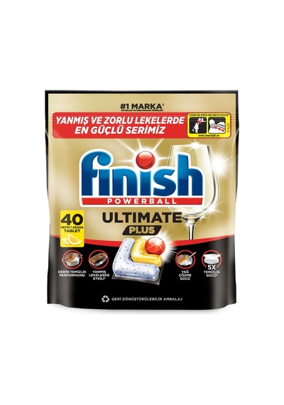 Finish Ultimate Plus Limon 40 Tablet 488 G Tarı