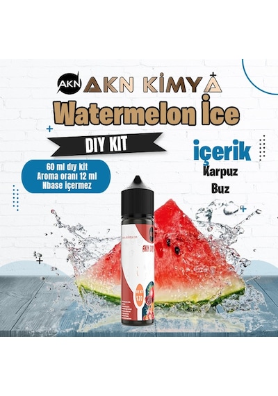 Watermelon Ice Dıy Kit Karpuz Buz Gıda Aroması %20 Oranda Aroma İçerir Hazır Değildir 60 Ml