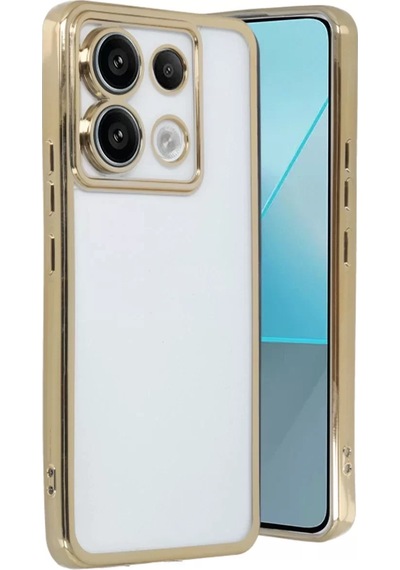 Newface Xiaomi Redmi Note 13 Pro 4g Kılıf Razer Lensli Silikon - Gold Altın