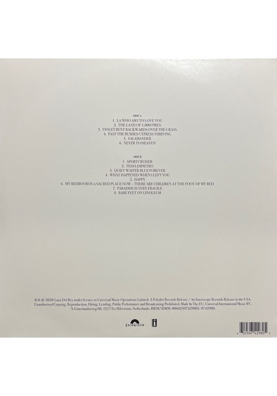 Lana Del Rey Violet Bent Backwards Over The Grass Lp Plak