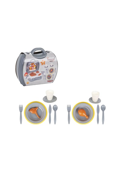 03 368 Pilsan Çantalı Barbekü Seti Açık Gri