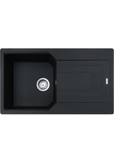 Franke Urban Ubg 611-86 Granit Eviye. Nero. Tezgah Üstü. Tek Hazne. Damlalıklı. 86 x 50 CM