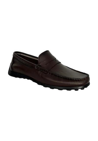 Kemal Tanca 887 2556 Erkrk Hakiki Deri Loafer Ayakkabı Kahverengi