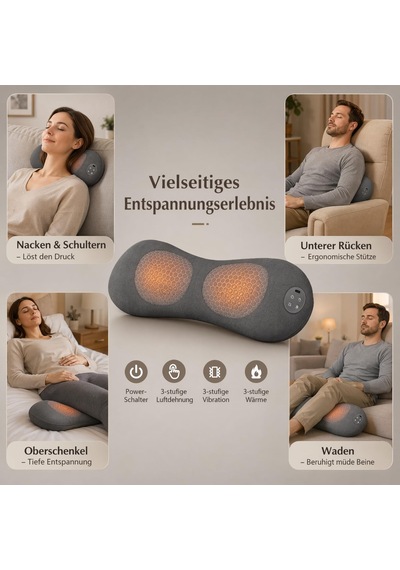 3'ü 1 Arada Sırt Masajı Cihazı, Masaj Cihazı, Isıtmalı, Titreşimli Ve Esnemeli Sırt Masajı, Masaj Yastığı, Hafızalı Köpükten Yapılmış Ergonomik Bel Desteği, Akıllı Kontrol Anahtarlı 3'ü 1 Arada Sırt Masajı Cihazı, Masaj Cihazı, Isıtmalı, Titreşimli Ve Esnemeli Sırt Masajı, Masaj Yastığı, Hafızalı Köpükten Yapılmış Ergonomik Bel Desteği, Akıllı Kontrol Anahtarlı