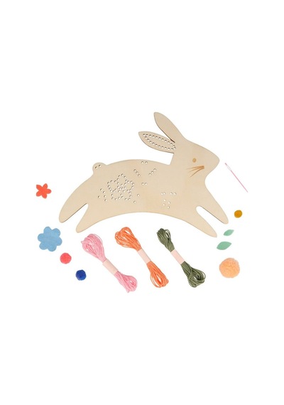 Meri Meri - Bunny Embroidery Kit - Tavşanlı Nakış İşleme Seti 0-99