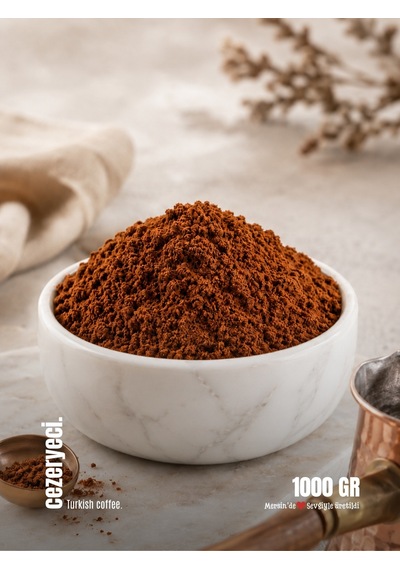 Cezeryeci Taze Çekim Türk Kahvesi Orta Kavrulmuş Çekirdek 1 KG