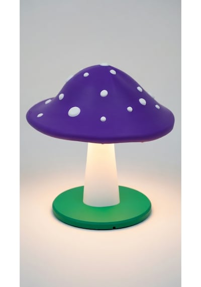 Dekoratif Mantar Gece Lambası - 3d Tasarım Estetik Oda Dekoru - Hediyelik Masa Lambası Mood Light Mor