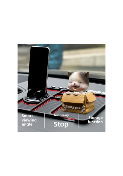 Araç İçi Kaydırmaz Ped 3d Numaratör Telefon Tutucu Torpido Çok Fonksiyonlu Araçiçi Aksesuar