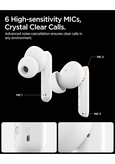 Tr Audio Tws P20 Bluetooth Kulak İçi Kablosuz Kulaklık, 40db Adaptif Anc Pro, 6 Mikrofonlu Enc, 10mm Graphene Sürüc Genel