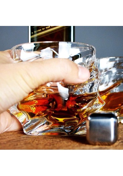 Premium Kristal Viski Bardakları 6'li Set, Büyük Kurşunsuz Kristal Cam, Tadım Bardakları Scotch Bardakları, Eski Diğer