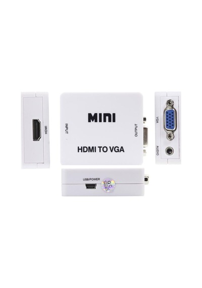 Hdmı To 2 Vga Mini Çevirici Dönüştürücü Hdmı2Vga Adaptör