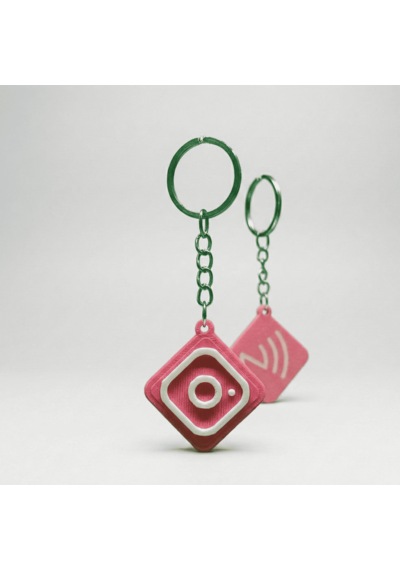 Nfc Instagram Nfc Akıllı Anahtarlık - Hızlı Takipçi Kazanma Aracı Açık Pembe