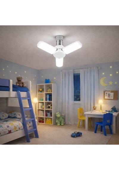 Tr 3 Kollu Katlanabilir Led Tavan Ampulü E27 Duy Uyumlu Yüksek Parlaklık Enerji Tasarruflu Modern Tavan Aydınlatma A Diğer