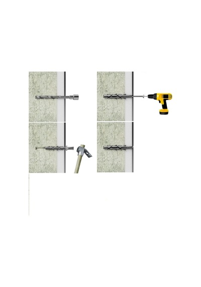 Boşluklu Tuğla Dübeli Vidasız Ø8x80mm 25 Adet