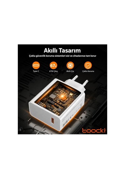67w Turbo Hızlı Şarj Aleti + 6a Type-c Kablo Seti Redmi Note 13 Pro / 13 Pro 5g / 13 Pro Plus / 13 / 13 5g / 13r Uyumlu 67 Watt 1 Metre