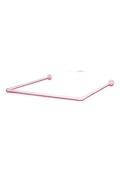 Banyo Perdesi 6020 1x180x200, Perde Borusu Askı Aparatı Köşe Boru Pembe Hediyeli, Duş Perdesi Seti Pembe