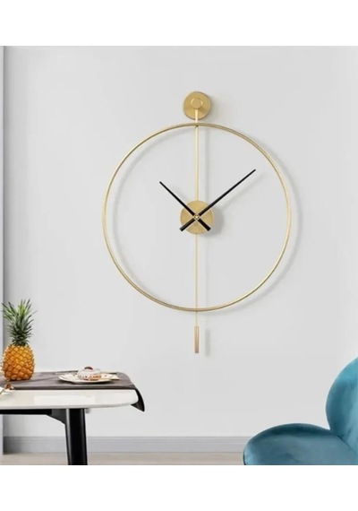 MetaQuartz Aksesuar (XXL-60*80 cm) Gold Tiktok - Siyah 35cm Akrep Yelkovan , Modern Dekoratif Gold
