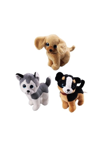 Ayakta Havlayan Peluş Köpek Çok Renkli