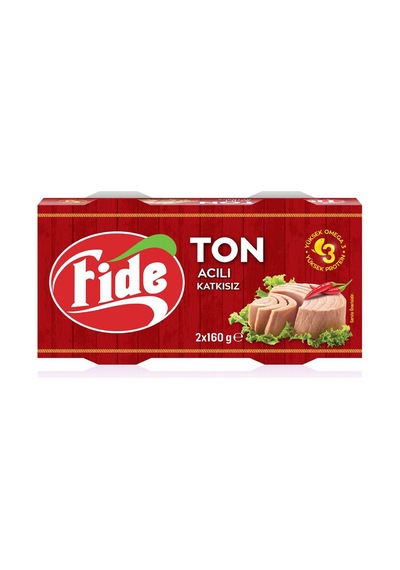 Fide Acılı Ton Balığı 2 X 160 G - 8 Adet Tarı
