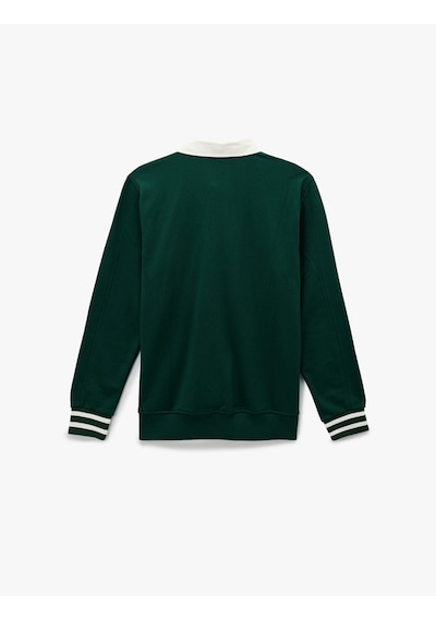 Koton Regular Fit Şardonlu Renk Kontrastlı Çizgili Polo Yaka Baskılı Sweatshirt Yeşil 6wam70163mk Yeşil Koton Regular Fit Şardonlu Renk Kontrastlı Çizgili Polo Yaka Baskılı Sweatshirt Yeşil 6wam70163mk Yeşil