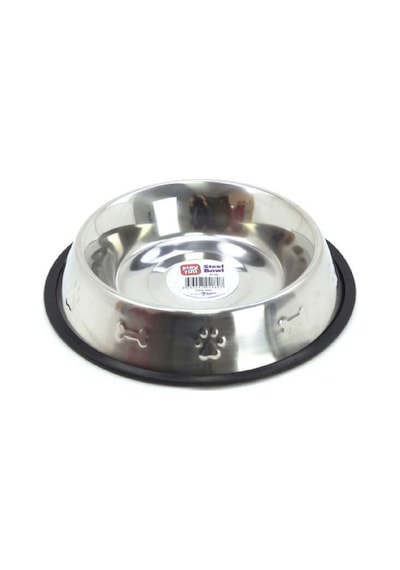 Playfull Pati ve Kemik Kabartma Desenli Çelik Mama ve Su Kabı 32 Oz PFMK-4080