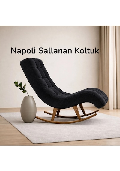 Smarto Relax Napoli Sallanan Ergonomik Dinlenme Koltuğu Tv Koltuğu Berjer Siyah
