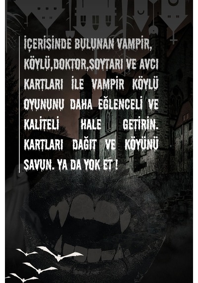Vampir Köylü Strateji Ve Eğlence Kart Oyunu Parti Ve Arkadaş Grubu İçin Rol Yapma Oyunu
