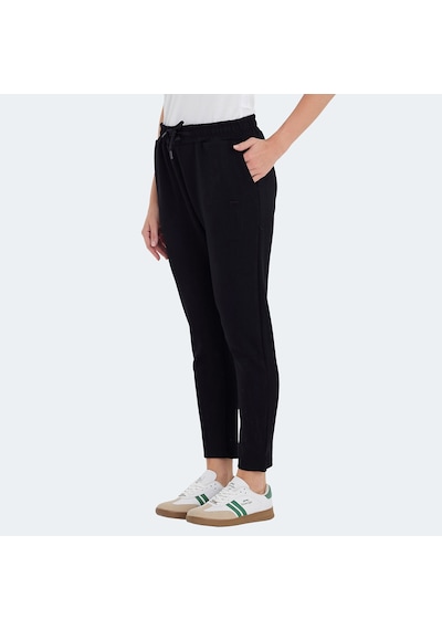 Slazenger VETA Kadın Cepli Dar Paça Siyah Eşofman Altı