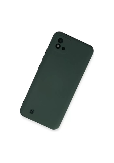 Newface Realme C11 2021 Kılıf Nano İçi Kadife Silikon - Koyu Yeşil