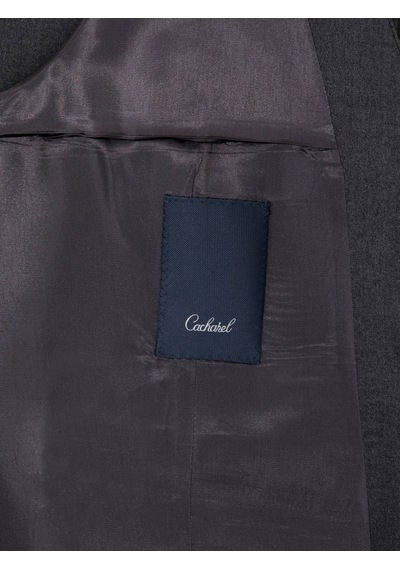 Cacharel Antrasit Slim Fit Yün Karışımlı Yelek Gri