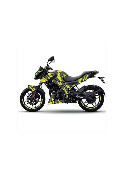 Bajaj N250 Divided Line Tasarım Motosiklet Sticker Etiket Kaplama Modeli Sarı Ve Gri