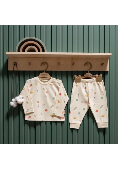 Tiffany Baby & Kids Tiffany Baby Organic Space Theme 2'li Takım 44012 Ekru