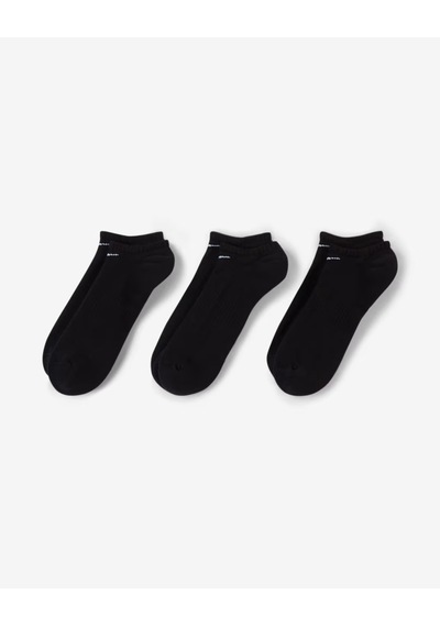 Nike Sx7673-010 Everyday Cushioned No-show Antrenman Çorapları 3 Çift Sıyah