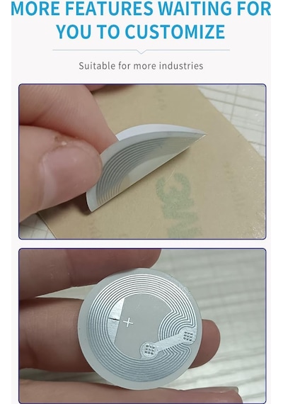 Nfc Çıkartmaları Ntag213 Etiketleri 13.56mhz 144 Bayt Bellek Rfıd Etiketi Boş Yeniden Yazılabilir Etiket, Nfc Etkin Cihazlarla Uyumlu Yuvarlak-20 Adet 1