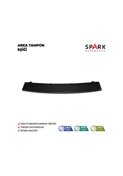 Fiat Doblo 2010-2023 Yıl Aralığı Uyumlu Arka Tampon Eşiği Mat Siyah