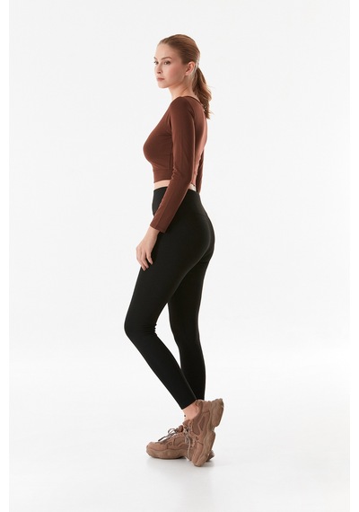 Fullamoda Yüksek Bel Tayt 25kgb7200216232-siyah SiYAH
