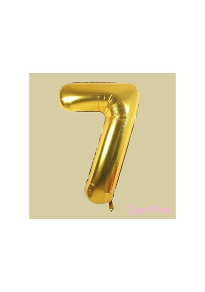 7 Rakam Gold Folyo Balon 16 34 Cm Gümüş Gümüş