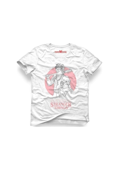 Tshirthane Stranger Things Steve & Dustin Tişört Erkek Tshirt