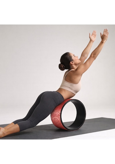 Evapera Yeni Nesil Yoga Wheel Kaymaz Yumuşak Yüzey Pilates Fitness Çemberi Esneme Sırt Açma Egzersiz Aleti Yeşil