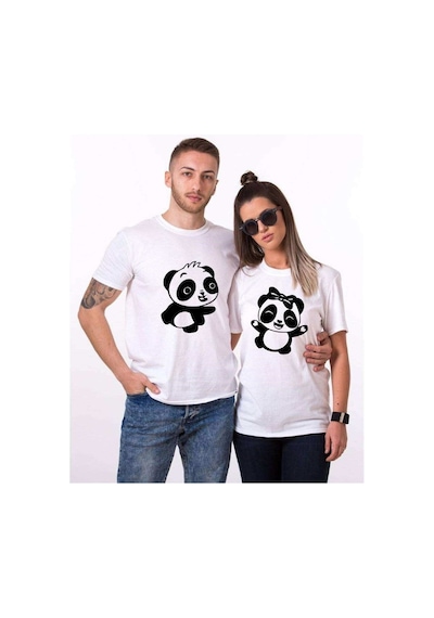 Tshirthane Panda Dans Sevgili Kombinleri Tshirt Kombini Beyaz