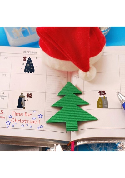 Yeniyıl Advent Takvimi Sticker Seti- 25 Adet Çıkartma, Yılbaşı H