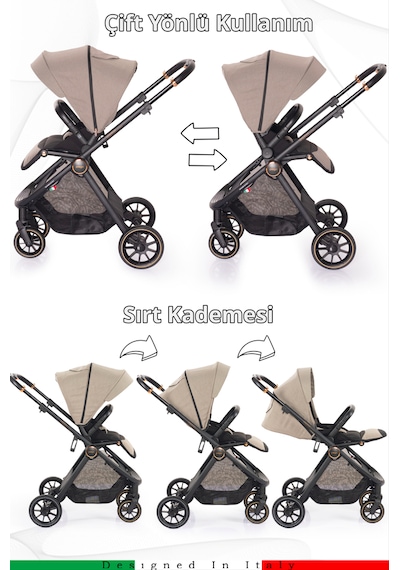 Prego Venüs Premium Travel Sistem UV Tenteli Travel Sistem Bebek Arabası