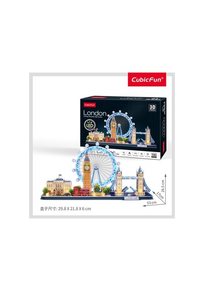 London City Line 3d Puzzle Led Işıklı L532h