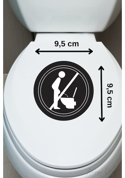Ayakta İdrar Yapmayı Engelleyici İşeme Yasağı Uyarı Stickerı Standart