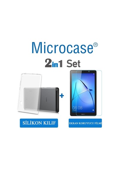 Huawei Uyumlu Mediapad T3 Bg2-W09 7 Wifi Kılıf + Ekran Koruma (3G Uymaz)