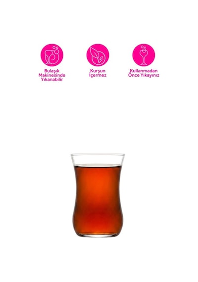 LAV Dem Cam Çay Bardağı 6 Kişilik 90 ml