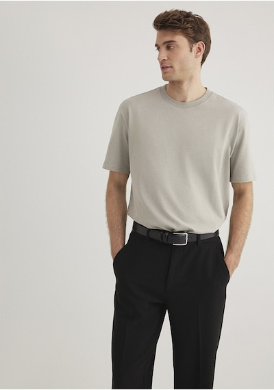 Mavi - Bisiklet Yaka Gri Basic Tişört 0611596-70100 Gri