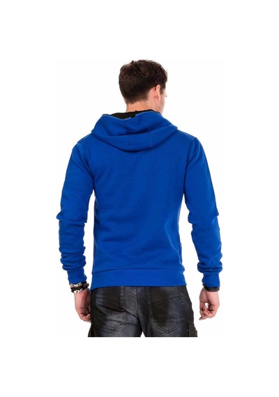 Cipo & Baxx Cl329 Gizli Yaka Fermuarlı Kapşonlu Sweatshirt 001