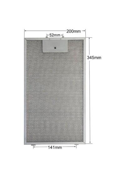 Dwk065g20/04 Davlumbaz Aspiratör İçin Alüminyum Yağ Kaset Tel Filtre 200x345