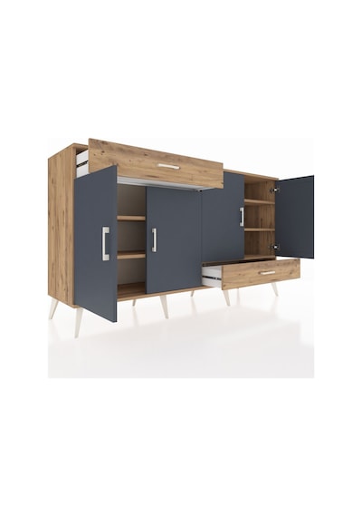 Hyperion Konsol 5 Raflı 2 Çekmeceli 4 Kapaklı 176x44x99 Çam-antra Çam-antrasit/çam Hyperion Konsol 5 Raflı 2 Çekmeceli 4 Kapaklı 176x44x99 Çam-antra Çam-antrasit/çam